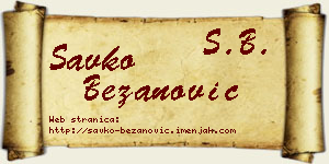 Savko Bežanović vizit kartica